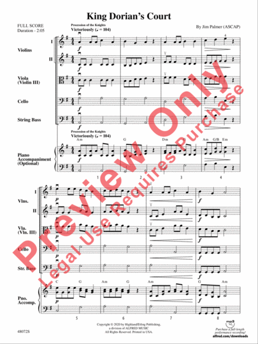 King Dorian's Court String Orchestra scores gallery preview page 3