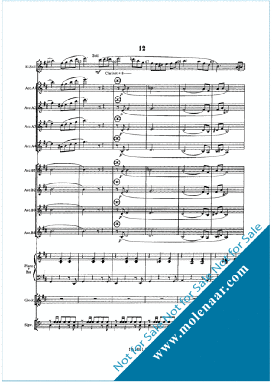 Serenade (Suite Aan Haarlem) Accordion Orchestra scores gallery preview page 16