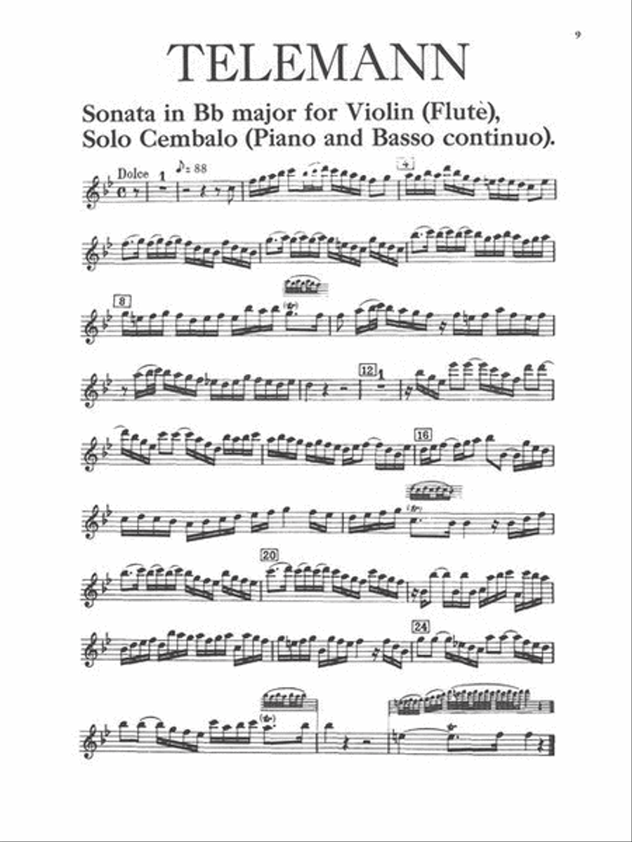 3 Trio Sonatas: Vivaldi, Boismorter and Telemann Flute scores gallery preview page 5