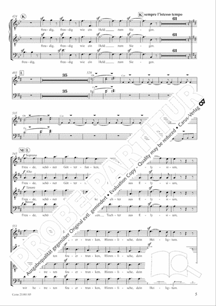Symphony No. 9, Op. 125 - Finale (Choral Symphony) Symphony No. 9, Op. 125 - Finale (Choral Symphony) 4-Part scores gallery preview page 6