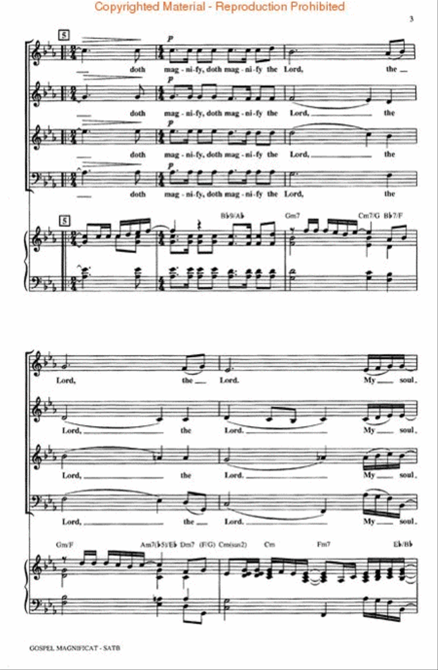 Gospel Magnificat 4-Part scores gallery preview page 3