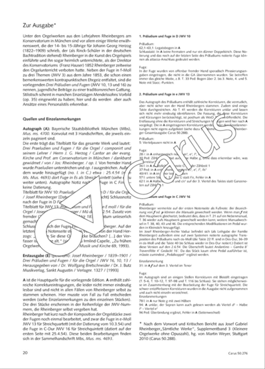 Three preludes and fugues for organ JWV 10, 13 and 17 Organ scores gallery preview page 21