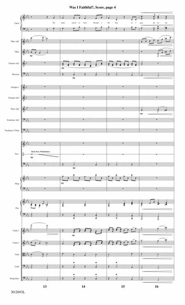 Was I Faithful? - Orchestral Score and Parts
