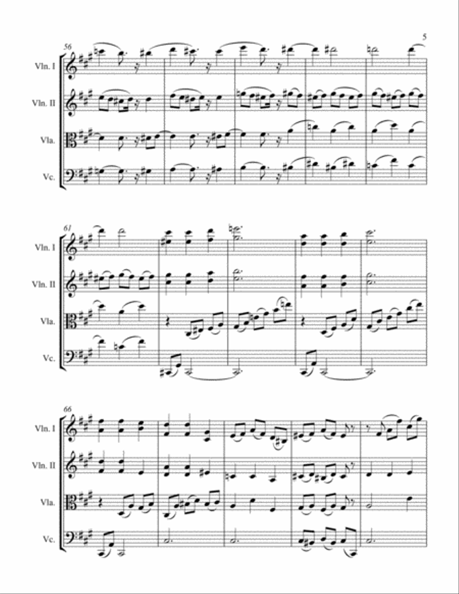 Asturies from Espagnole Asturies from Espagnole String Quartet scores gallery preview page 5