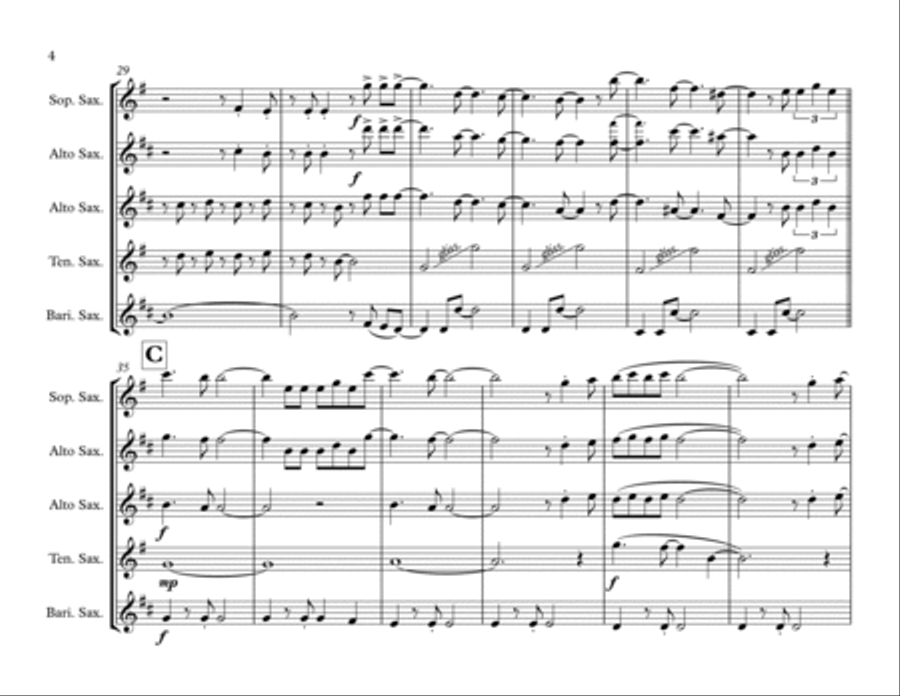 Locked Out Of Heaven Locked Out Of Heaven Woodwind Quartet scores gallery preview page 4