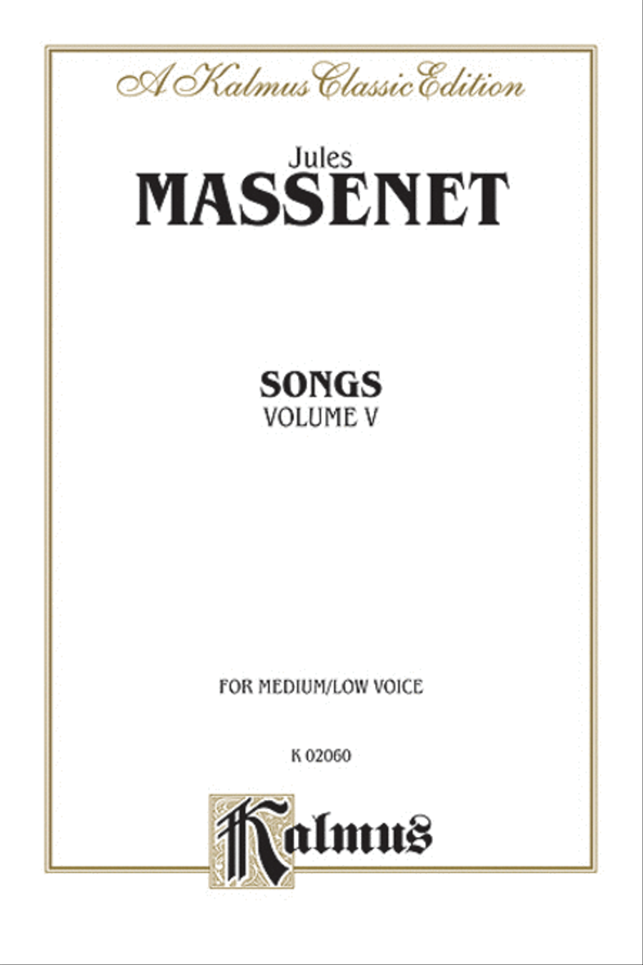 Songs, Volume 5 Songs, Volume 5 Medium-Low Voice scores gallery preview page 1