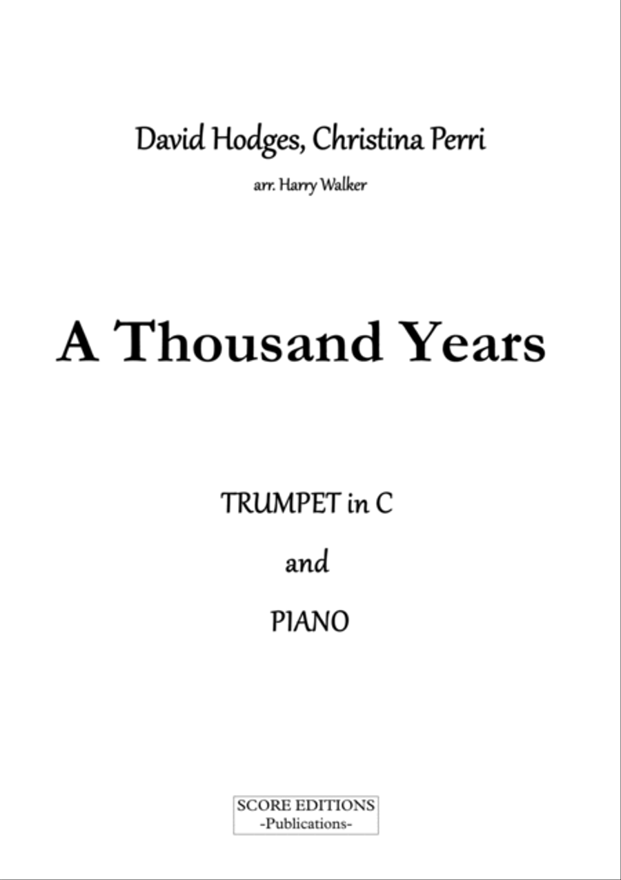 A Thousand Years Trumpet Solo scores gallery preview page 2