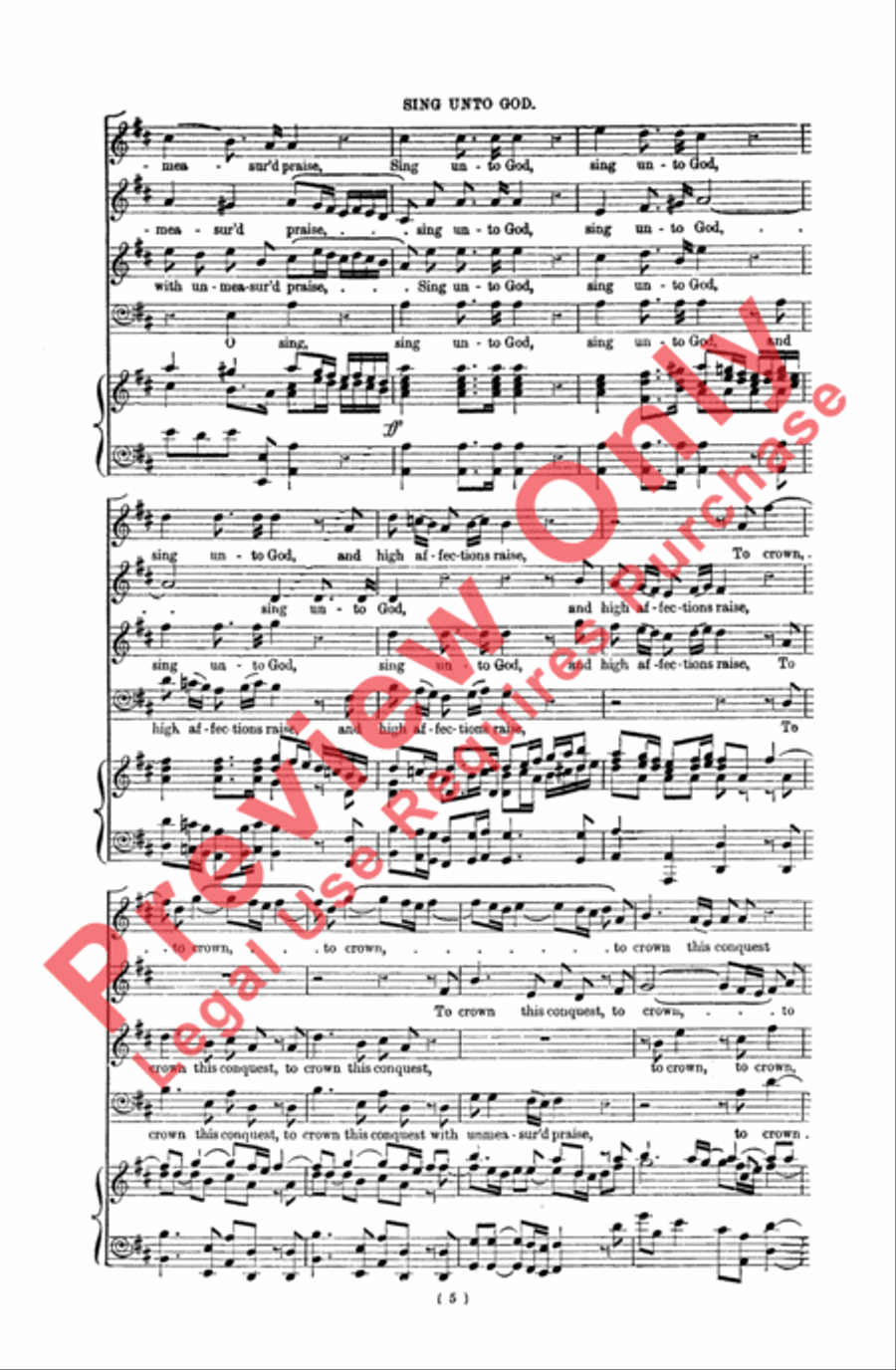 Sing Unto God 4-Part scores gallery preview page 5