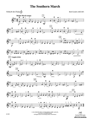 The Southern March: 3rd Violin (Viola [TC])