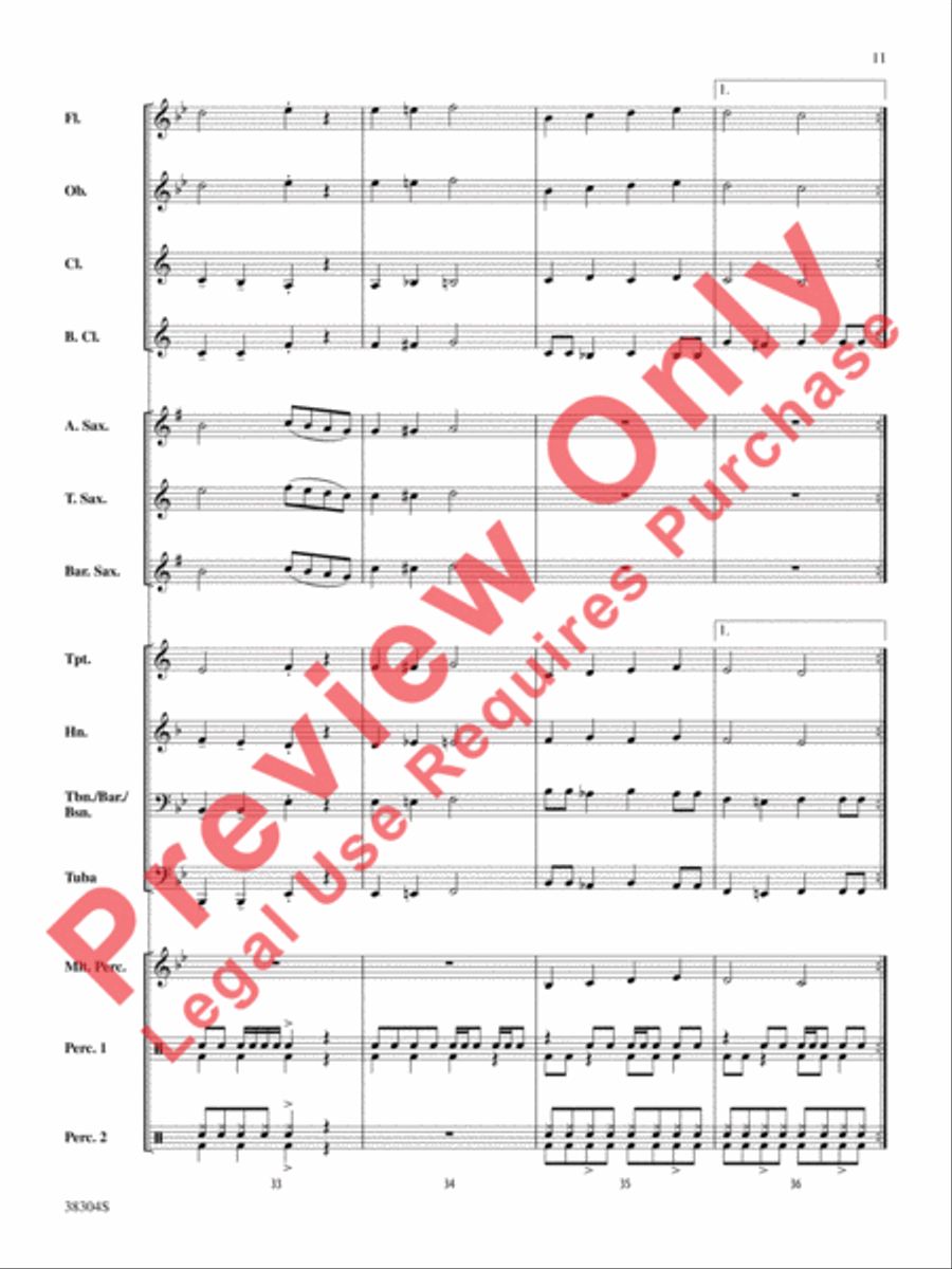 Saxes We Have Heard on High Concert Band scores gallery preview page 12