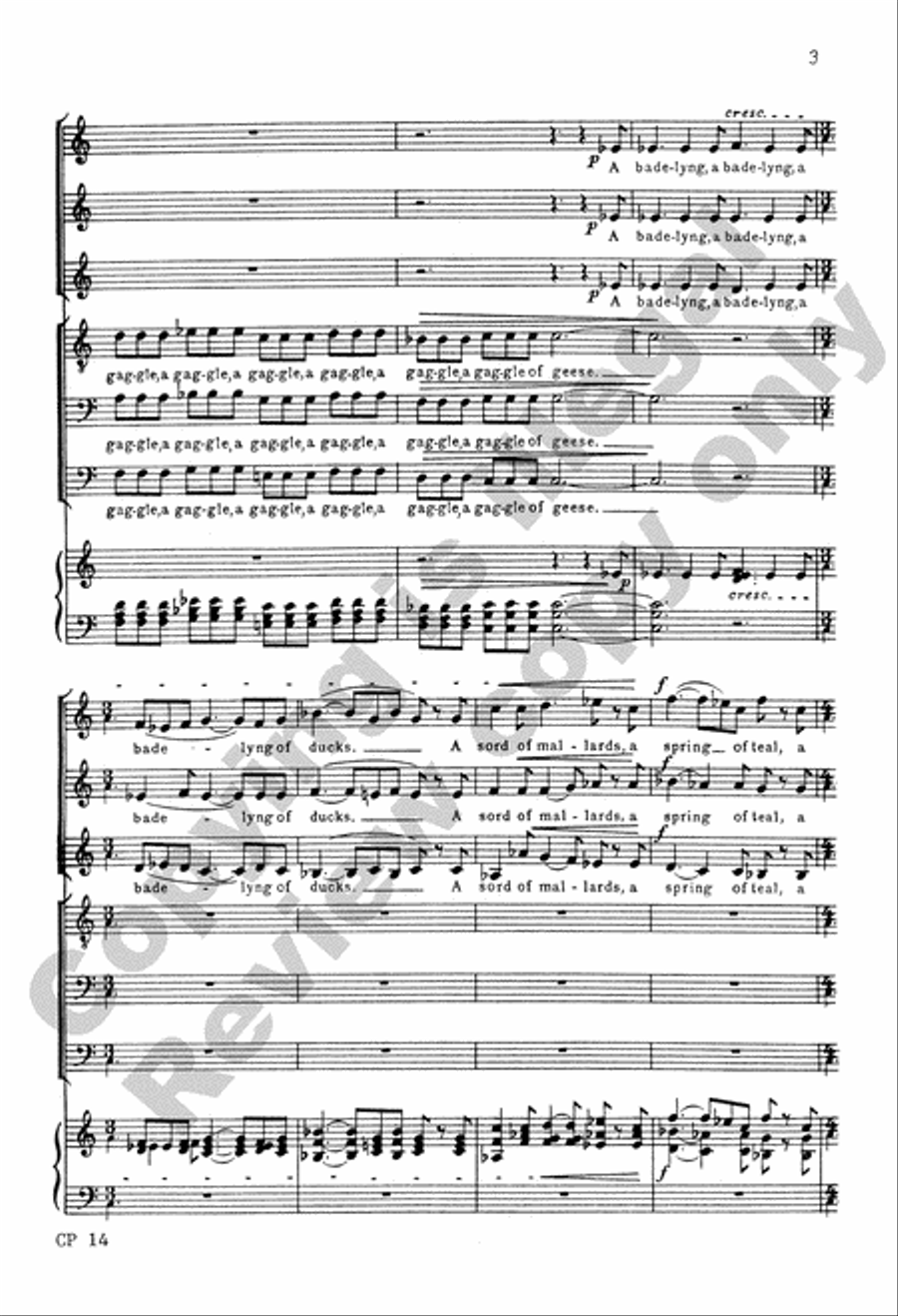 Birds A Cappella scores gallery preview page 16