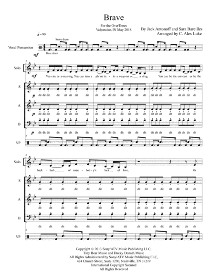 Brave 3-Part scores gallery preview page 1