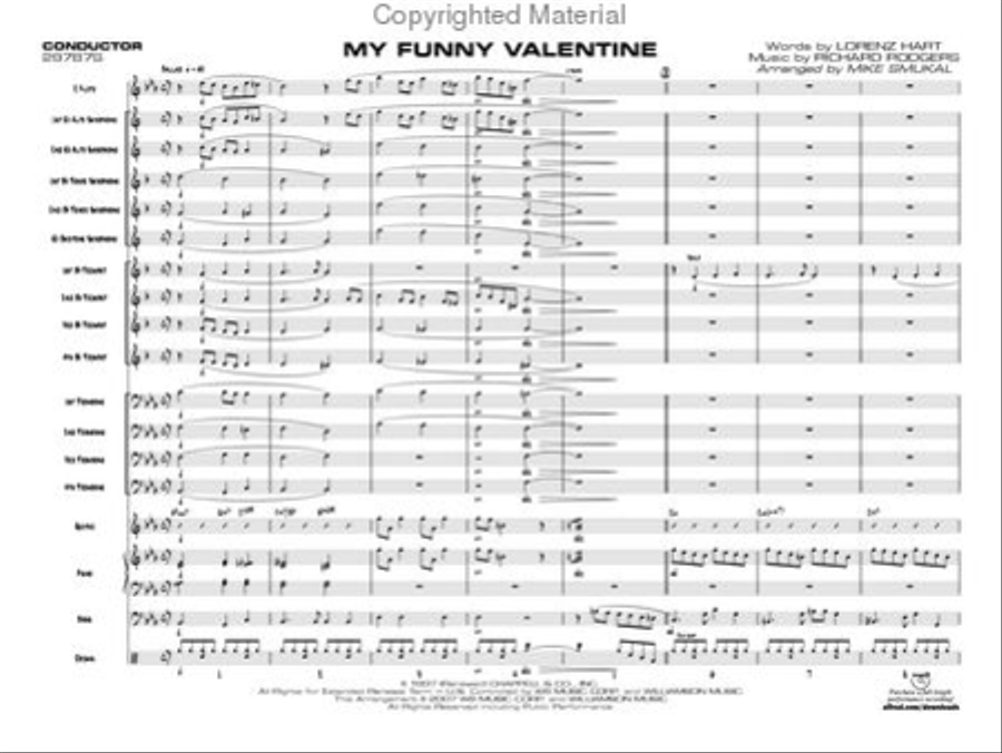 My Funny Valentine Jazz Ensemble scores gallery preview page 2
