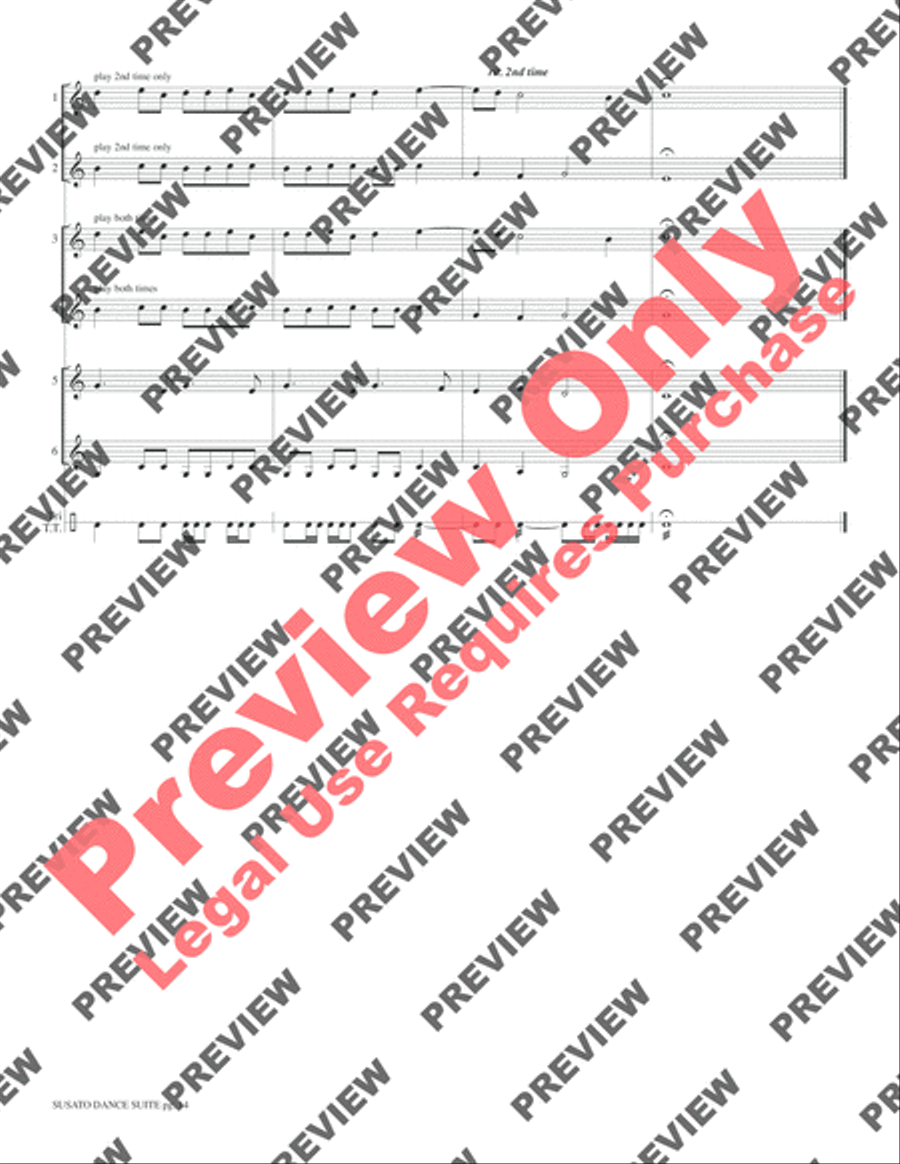 Susato Dance Suite (from Danserye) (1551) Small Ensemble scores gallery preview page 16