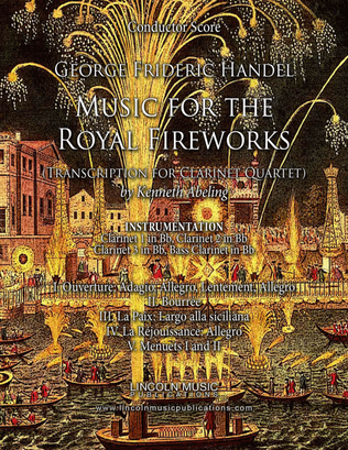 Book cover for Handel – Music for the Royal Fireworks (for Clarinet Quartet)