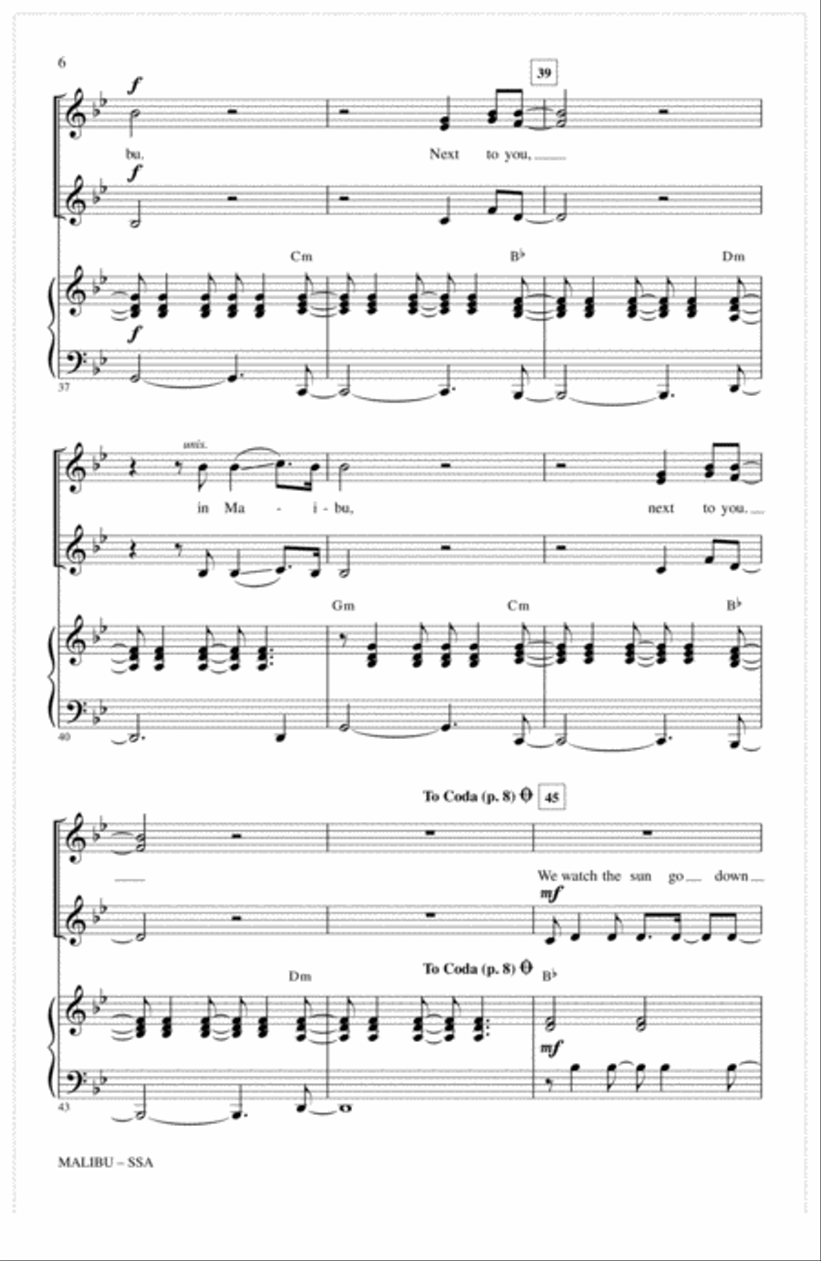 Malibu Malibu SSA scores gallery preview page 5