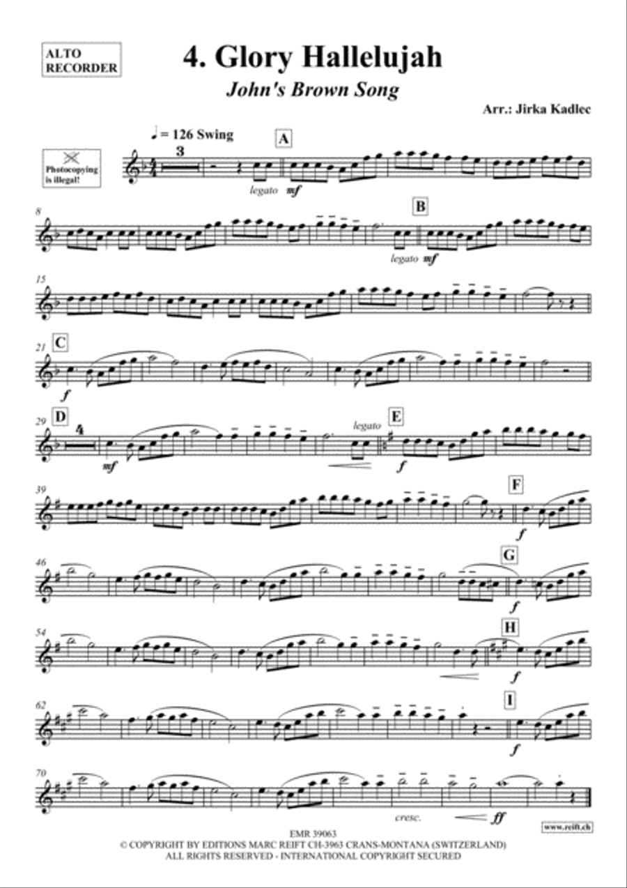 12 Greatest Dance Party Hits Alto Recorder scores gallery preview page 5
