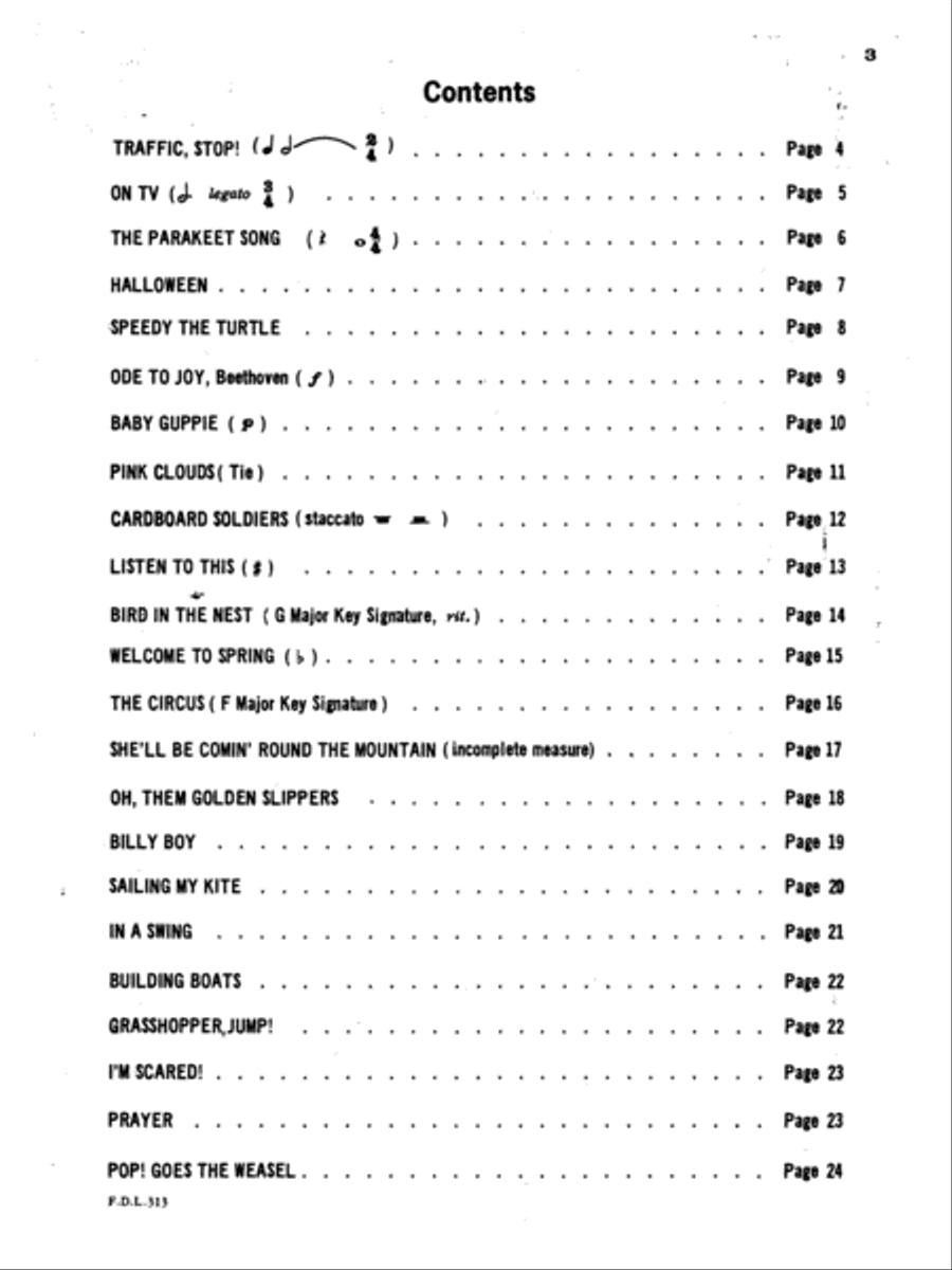 Piano Repertoire, Primer