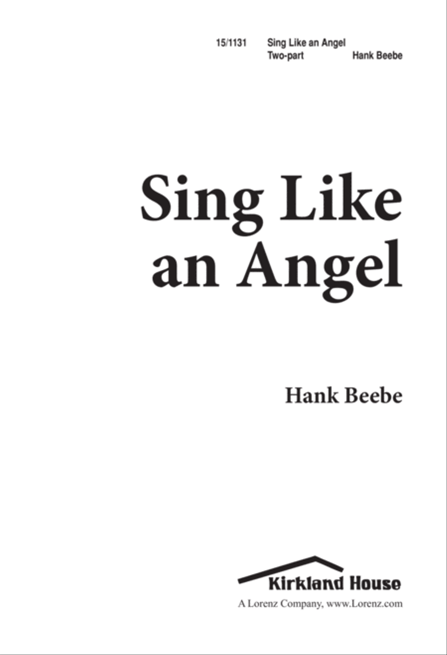 Sing Like an Angel Sing Like an Angel Unison Choir scores gallery preview page 1