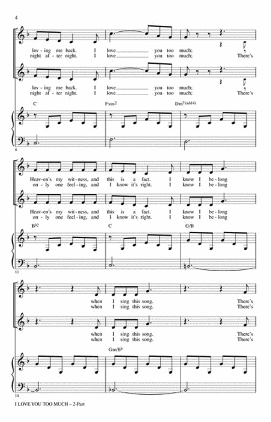 I Love You Too Much 2-Part scores gallery preview page 3