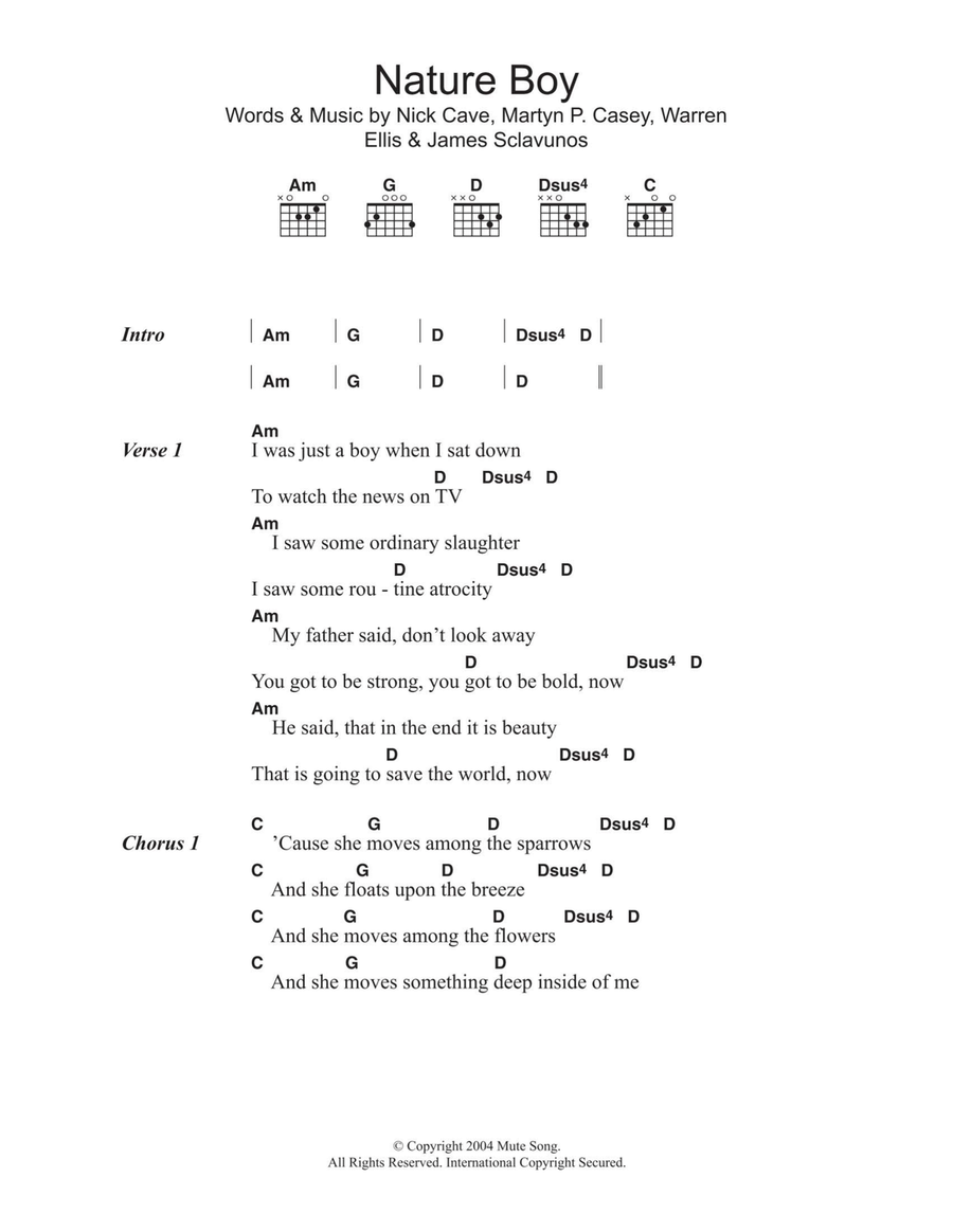 Nature Boy Acoustic Guitar scores gallery preview page 1
