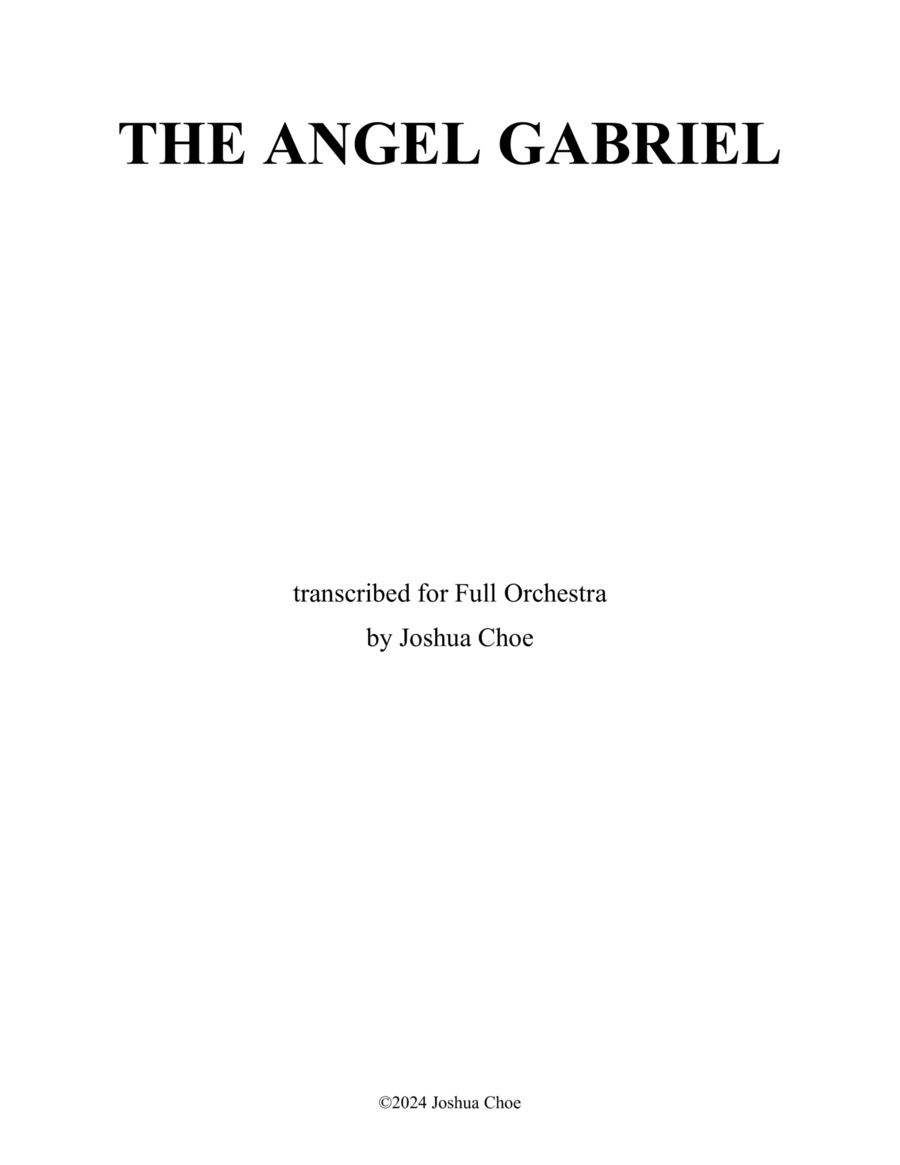 The Angel Gabriel from Heaven Came (in g minor) image number null