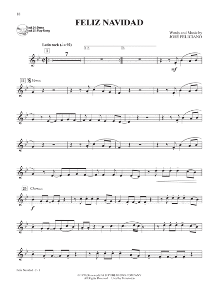 Ultimate Christmas Instrumental Solos Trumpet Solo scores gallery preview page 10