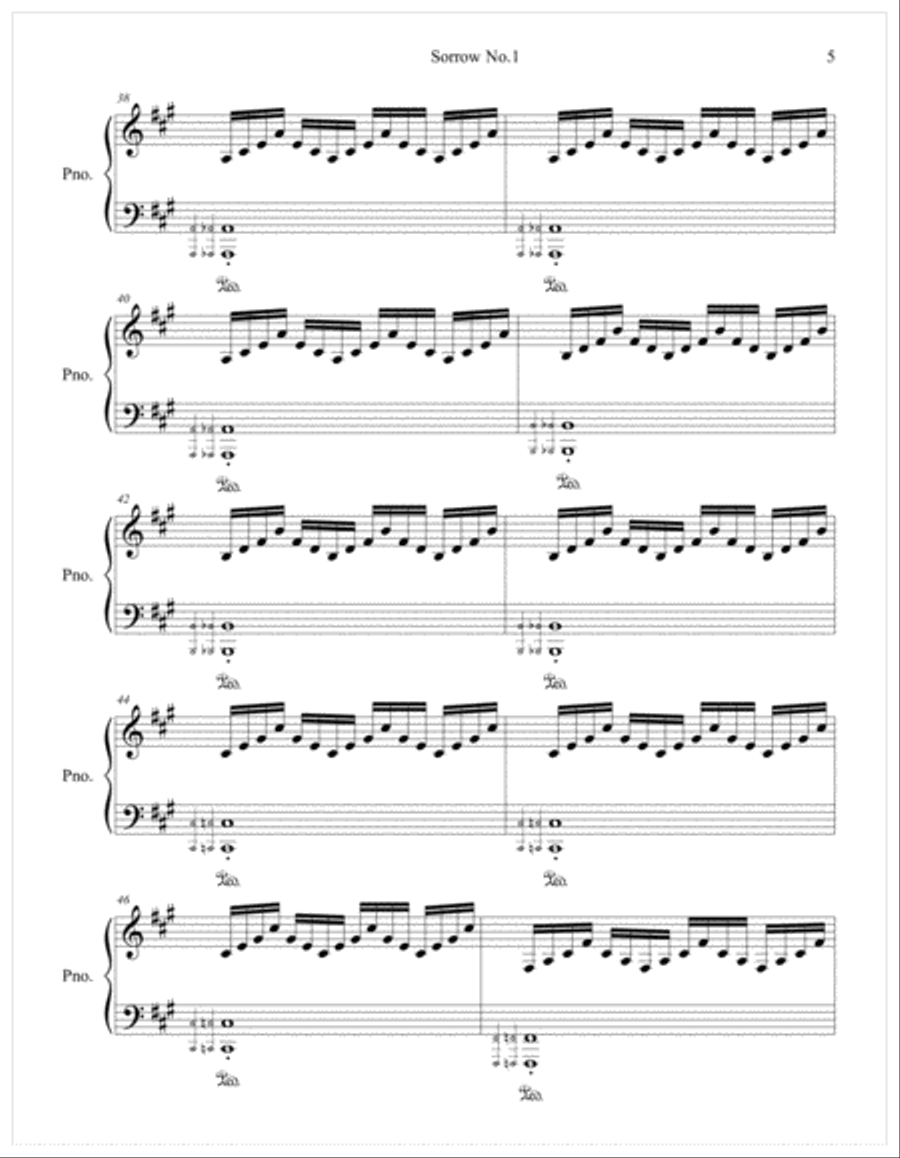 Sorrows Op.122 1-5 Piano Solo scores gallery preview page 6