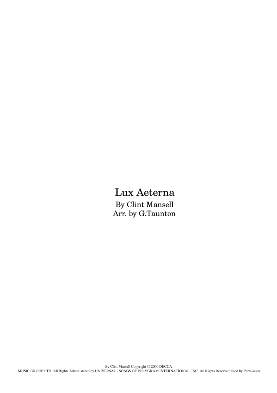 Lux Aeterna Lux Aeterna Guitar Ensemble scores gallery preview page 1