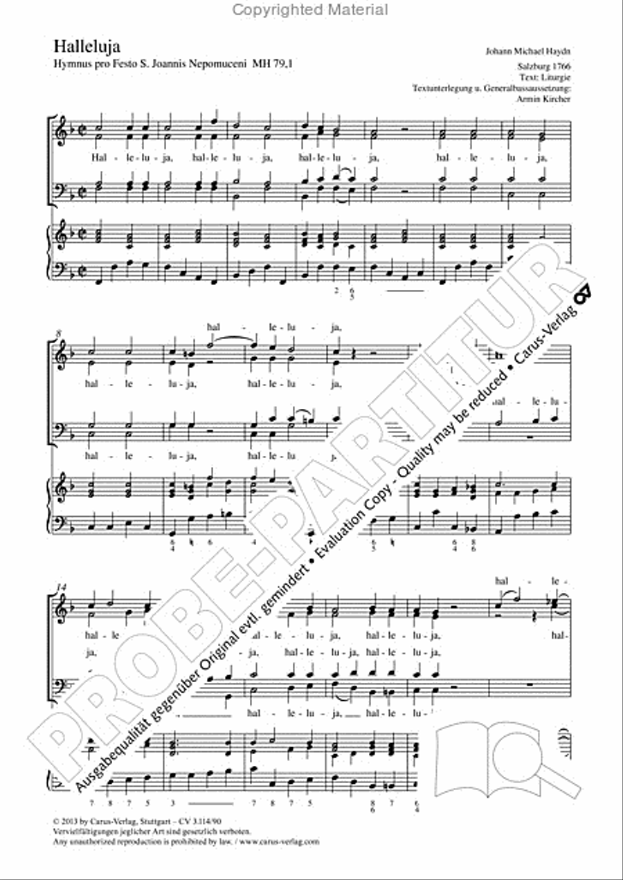 Halleluja (Jesus erschliesst uns die Schrift) 4-Part scores gallery preview page 2