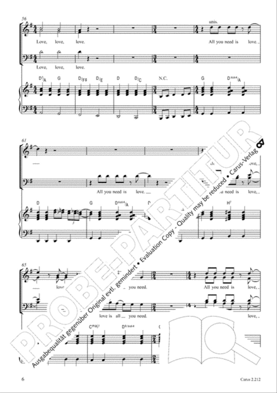 Love songs. Choral collection with CD 4-Part scores gallery preview page 11