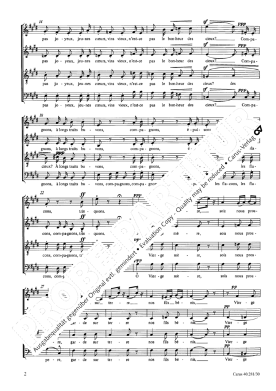 Toast pour le nouvel an 4-Part scores gallery preview page 3