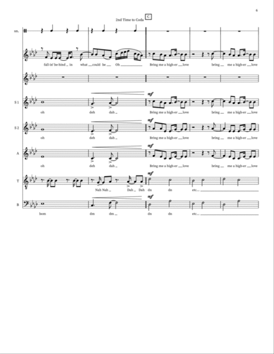 Higher Love Small Ensemble scores gallery preview page 6
