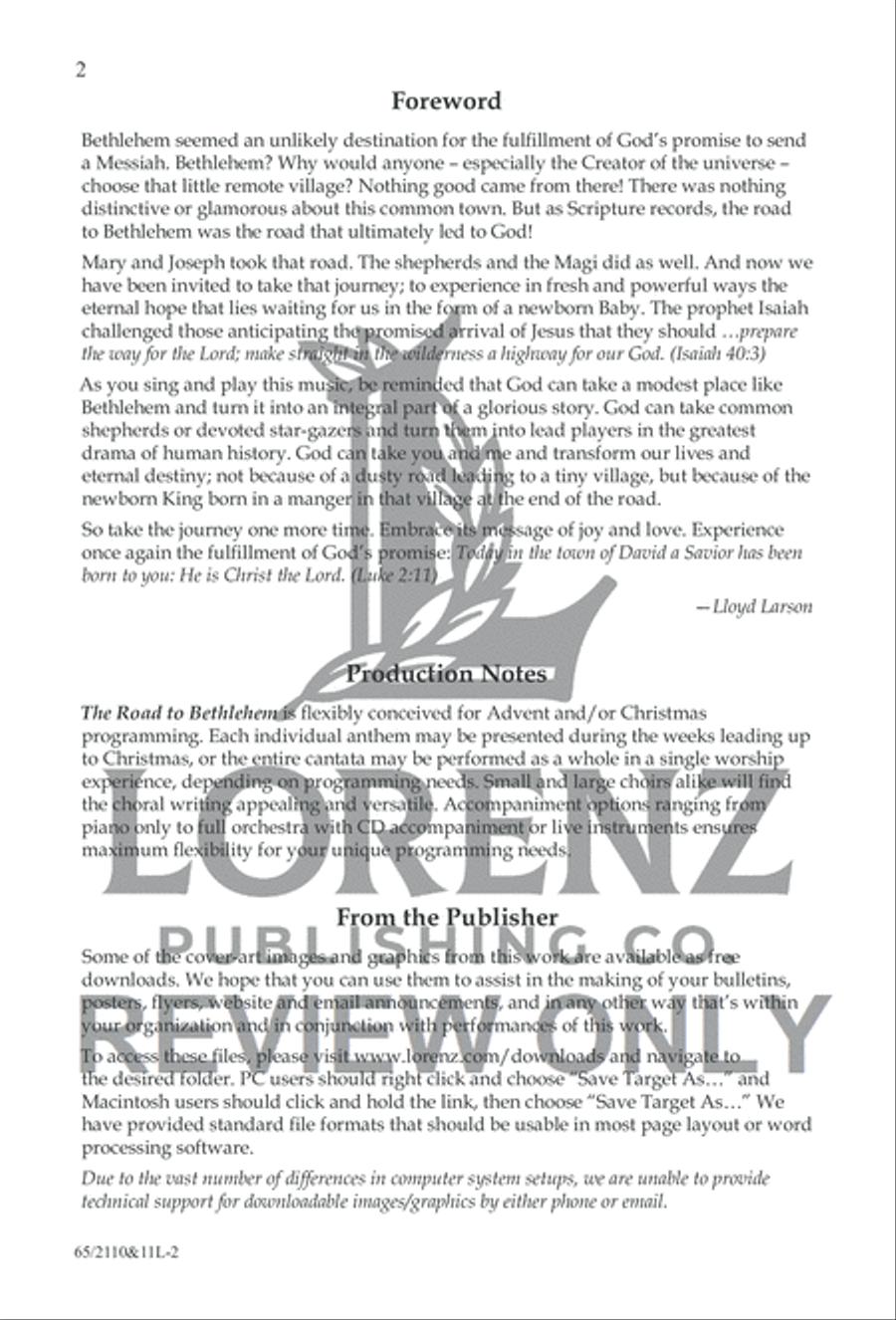 The Road to Bethlehem 4-Part scores gallery preview page 3