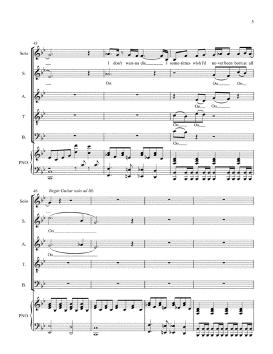 Bohemian Rhapsody 4-Part scores gallery preview page 5