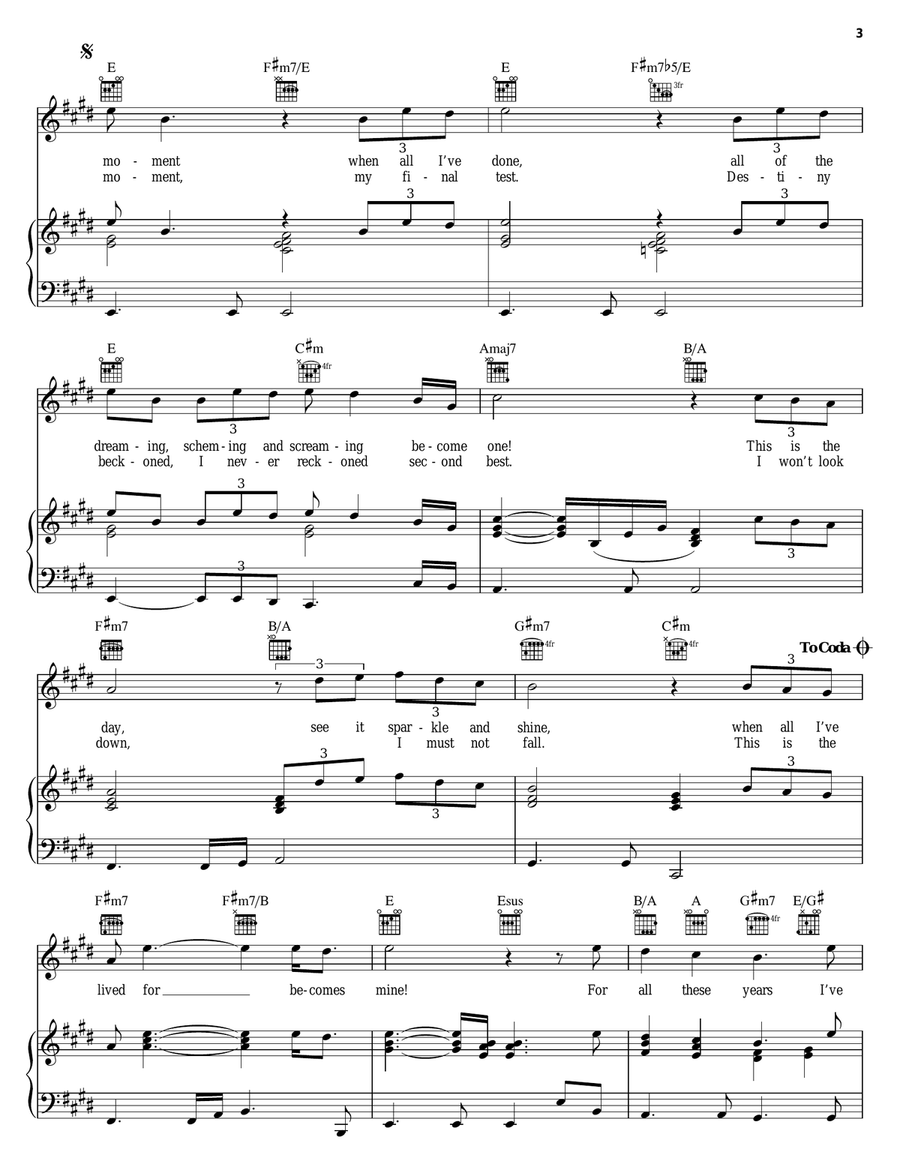 This Is The Moment Piano, Vocal, Guitar scores gallery preview page 3