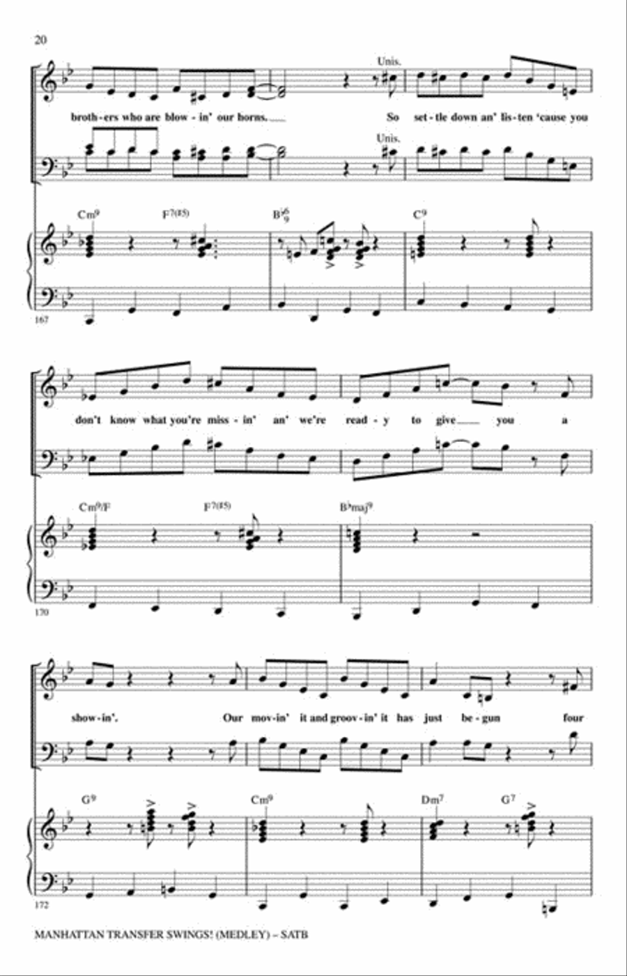 Manhattan Transfer Swings! Choir scores gallery preview page 9