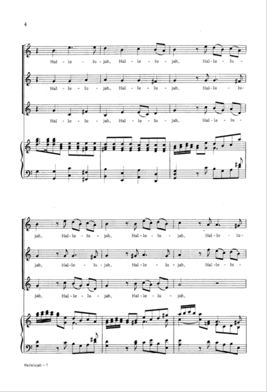 Hallelujah SSA scores gallery preview page 3