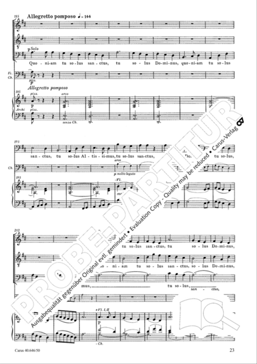 Mass in A major STB scores gallery preview page 25
