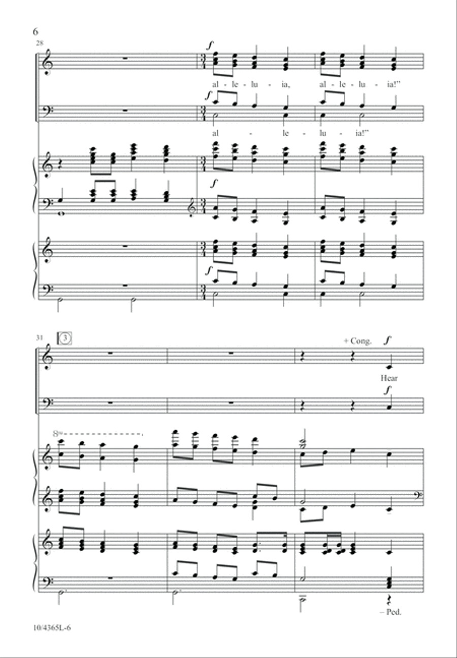 Hear How the Bells of Christmas Play 4-Part scores gallery preview page 6