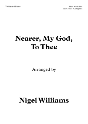 Book cover for Nearer, My God, To Thee, for Violin and Piano