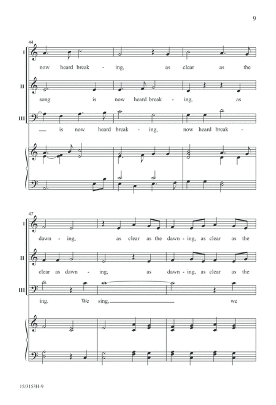 Sing Gladly Sing Gladly 3-Part scores gallery preview page 9
