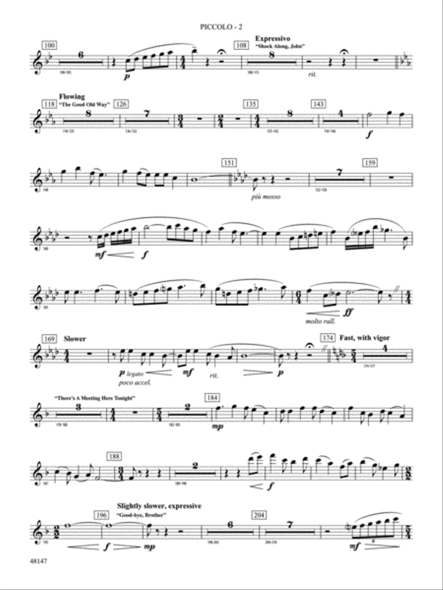 Reluctant Joys: Piccolo Concert Band scores gallery preview page 2