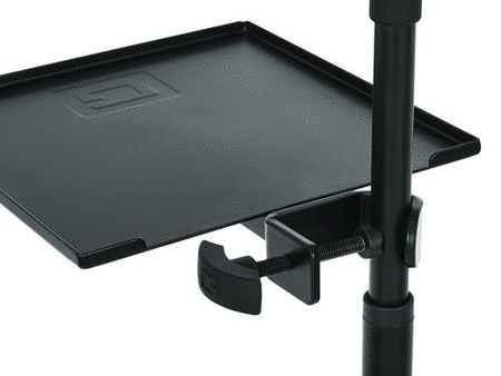 Gator Frameworks Small Microphone Stand Clamp-on Utility Shelf, Capacity Up To 10lbs.