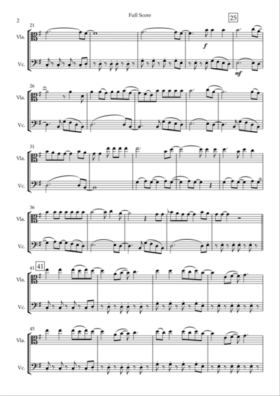 Viva La Vida String Duet scores gallery preview page 2