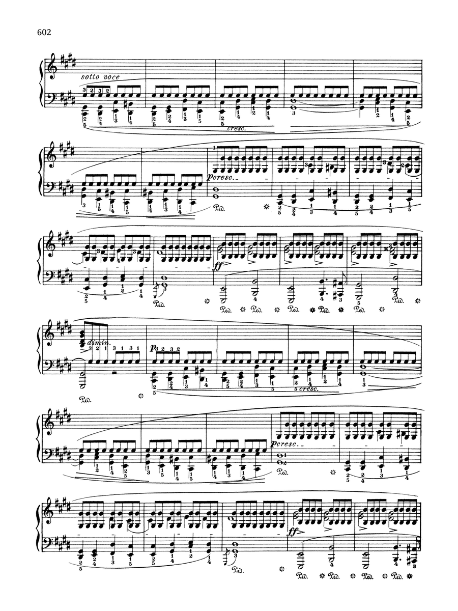 Prelude in D-flat Major, Op. 28, No. 15 Piano Solo scores gallery preview page 2