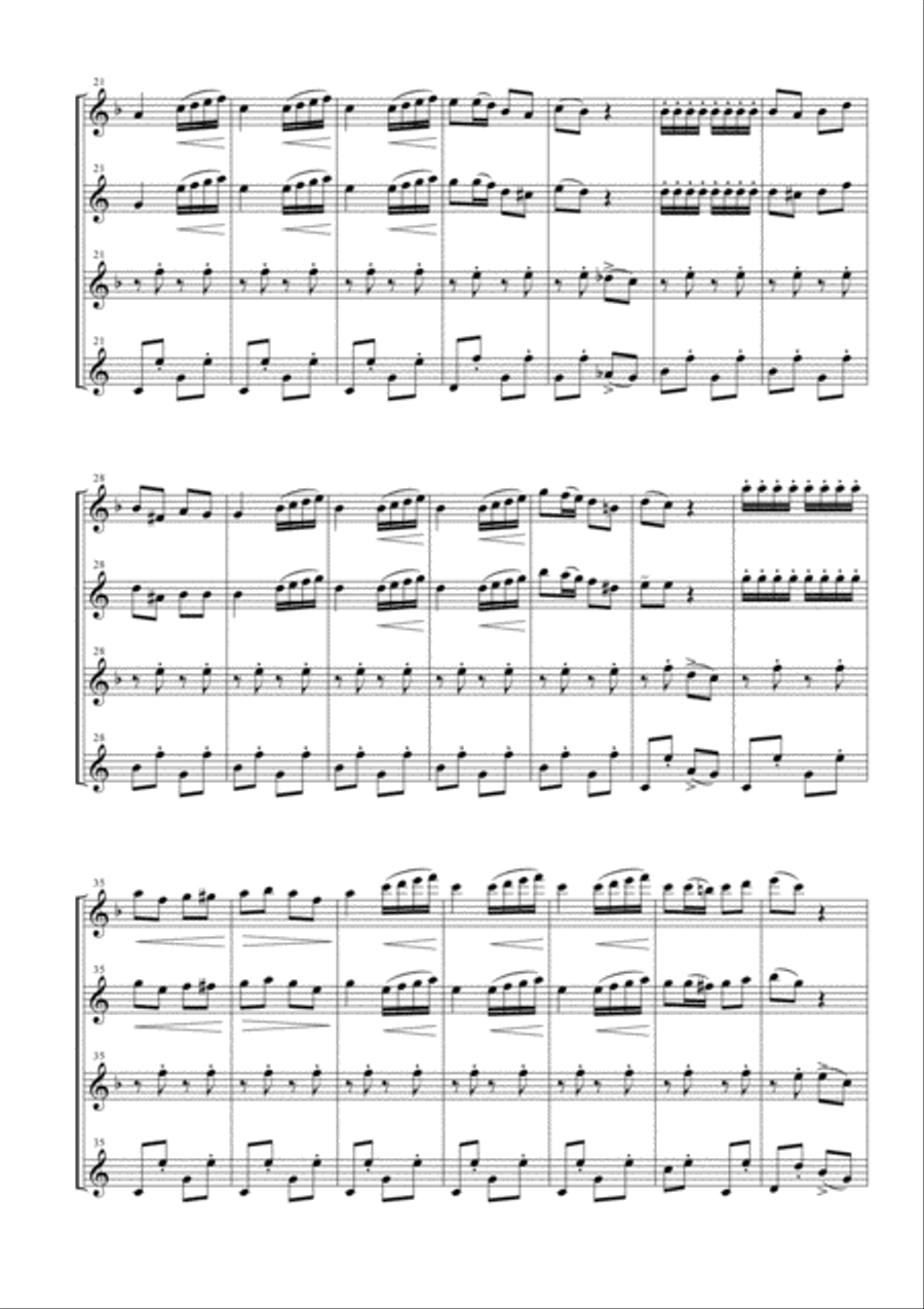 Florentiner March for Saxophone Quartet Saxophone Quartet scores gallery preview page 2