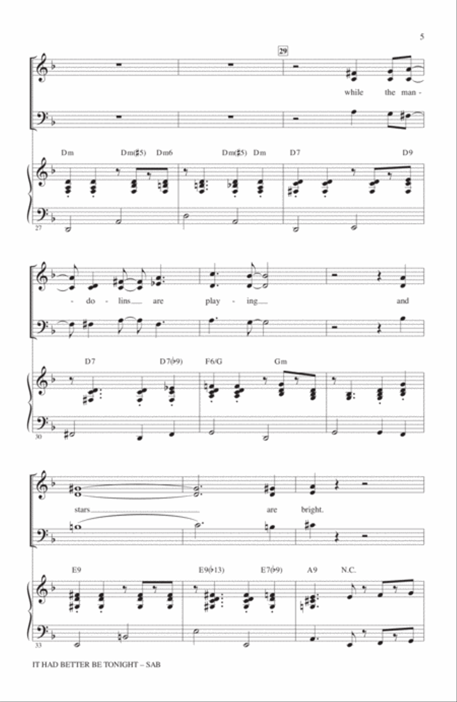 It Had Better Be Tonight 3-Part scores gallery preview page 4