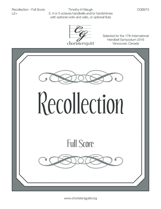 Book cover for Recollection - Full Score