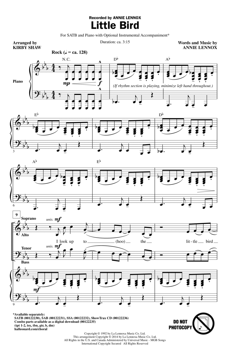 Little Bird Little Bird 4-Part scores gallery preview page 1